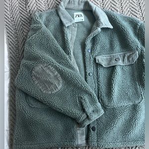 Green fluffy sweater